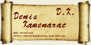 Denis Kamenarac vizit kartica